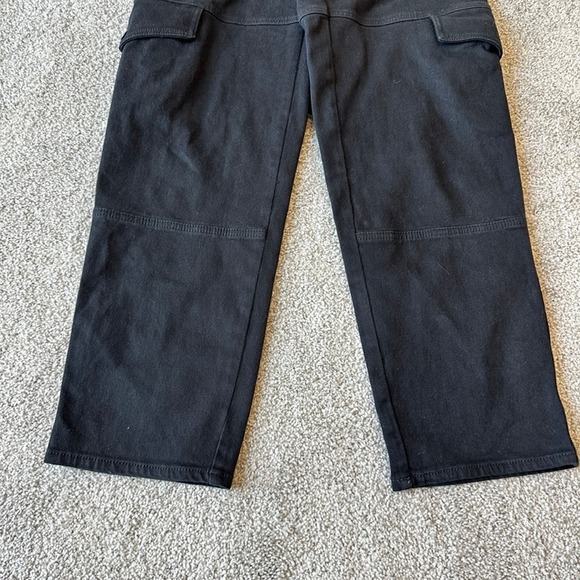 Aritzia Wilfred Maeve Cargo Jeans Black Size 2 Y2K Baggy Wide Leg Grunge Goth - Picture 5 of 11